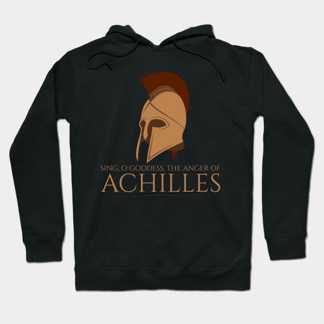 Ancient Greek Epic Poem - The Iliad - Achilles - Trojan War Hoodie by Styr Designs